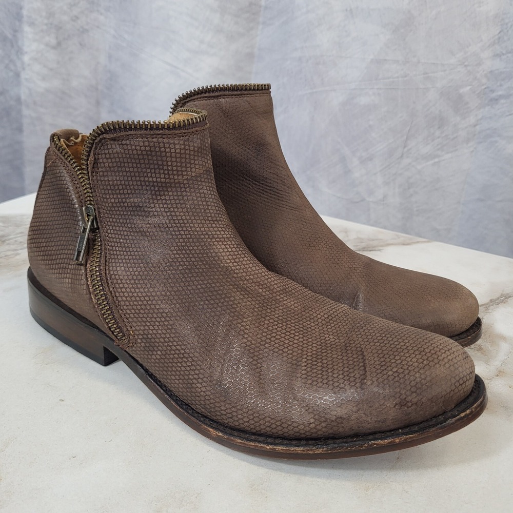 Matisse Keer Dual Side Zip Slip On Ankle Boots Brown Women's 9.5 M